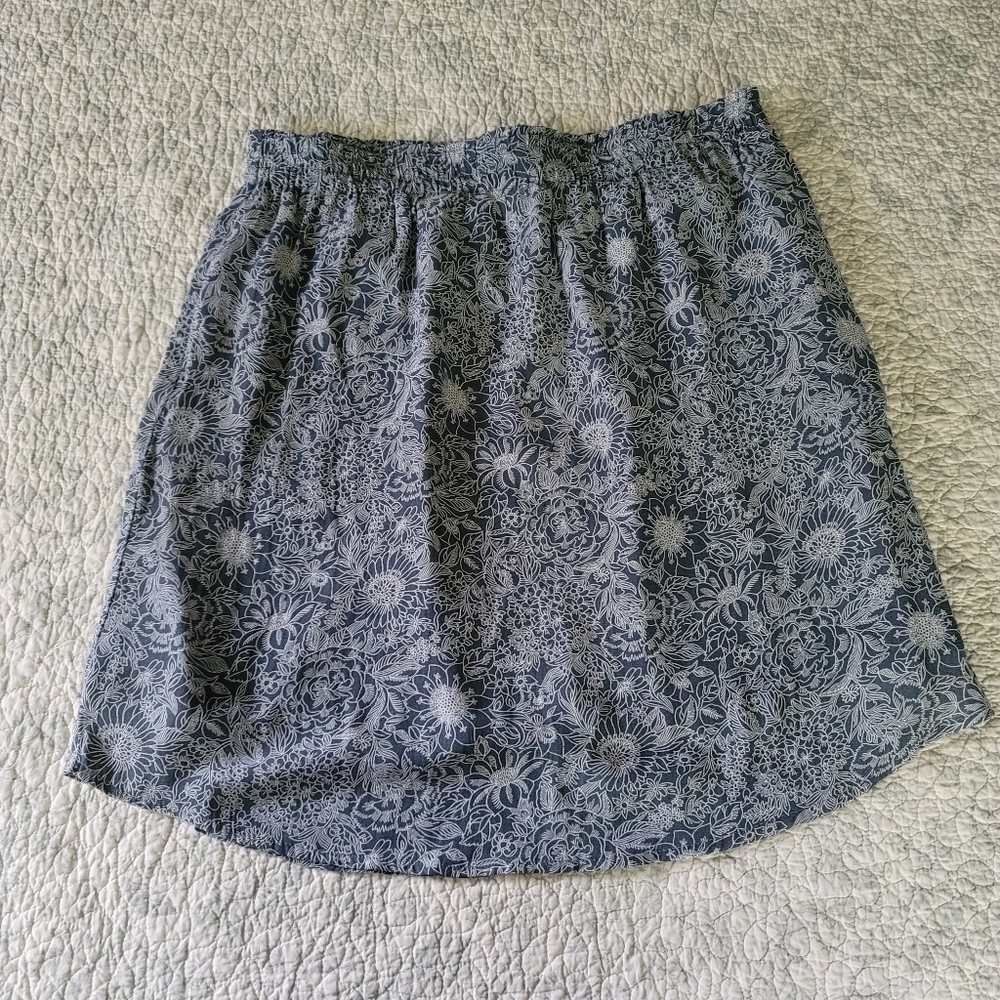 Blue floral skirt from Ann Taylor Loft